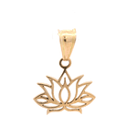 Colgante de Oro Amarillo 18K Flor de Loto 