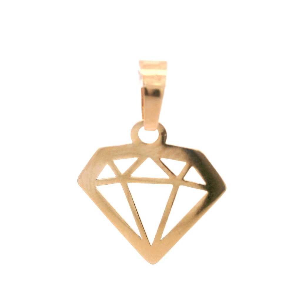 Colgante de Oro Amarillo 18K Diamante Calado 