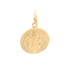 Colgante de Oro Amarillo 18K Medalla Religiosa 