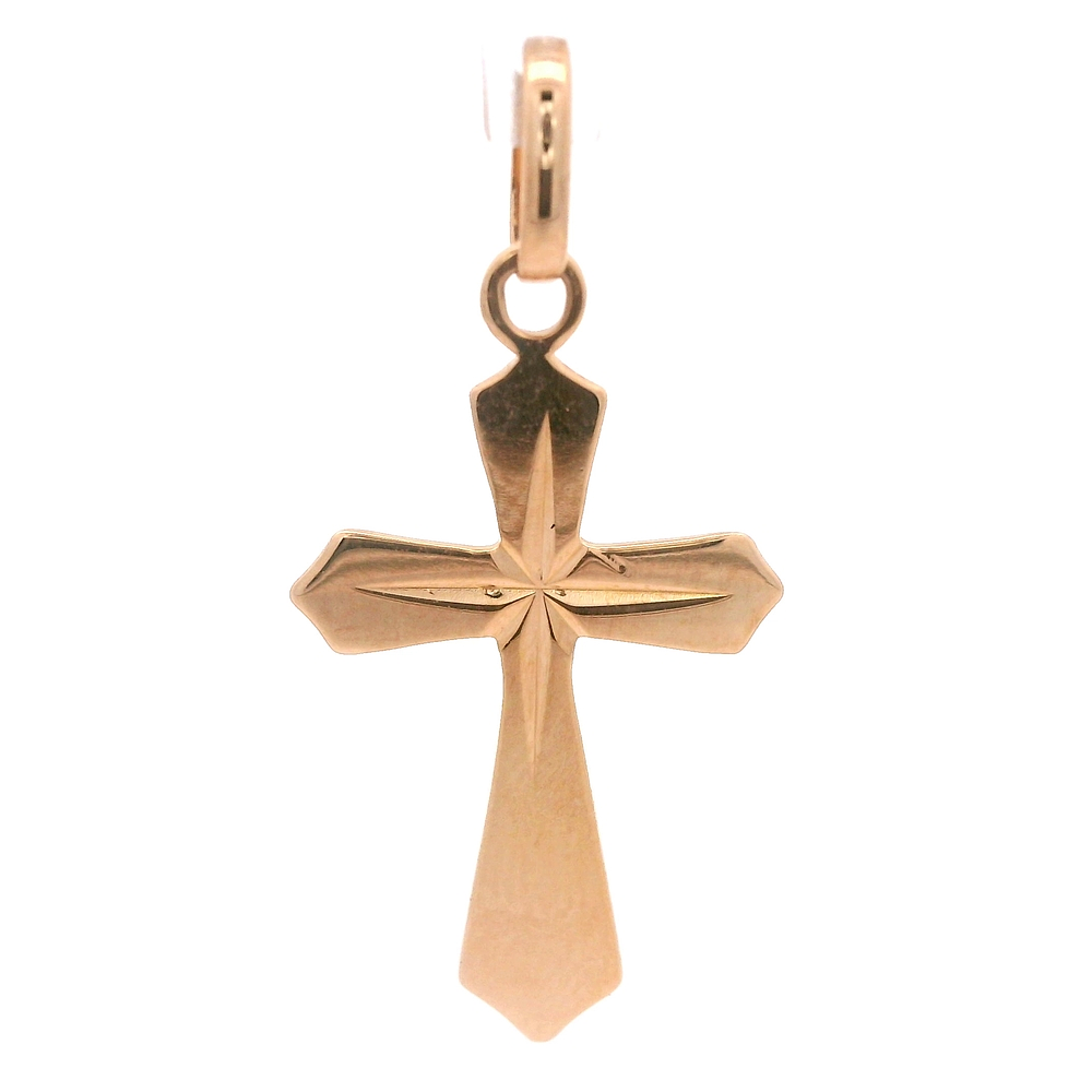 Colgante de Oro Amarillo 18K Cruz Estrella 