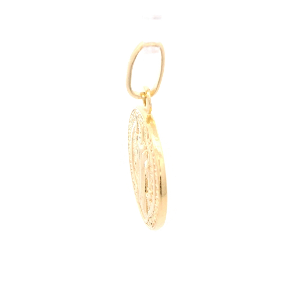 Colgante de Oro Amarillo 18K Medalla Religiosa 