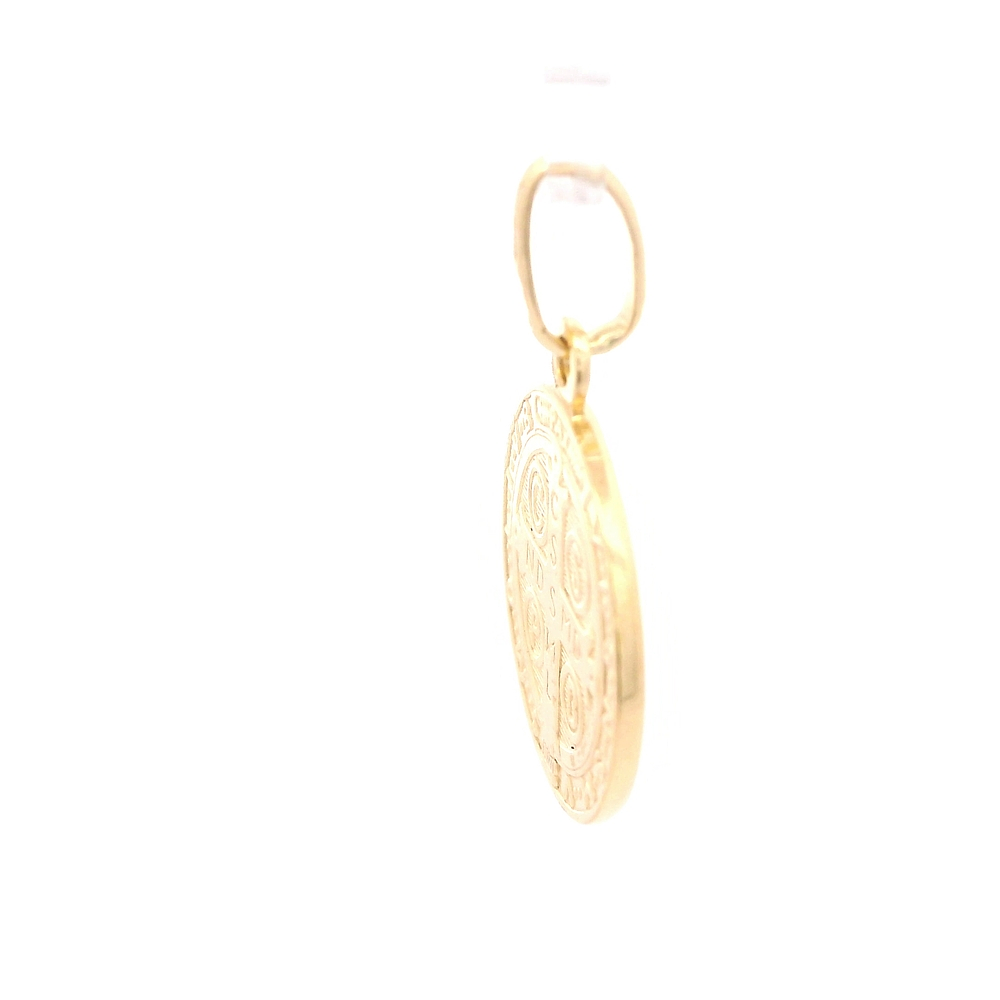 Colgante de Oro Amarillo 18K Medalla Religiosa 