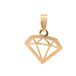 Colgante de Oro Amarillo 18K Diamante Calado 