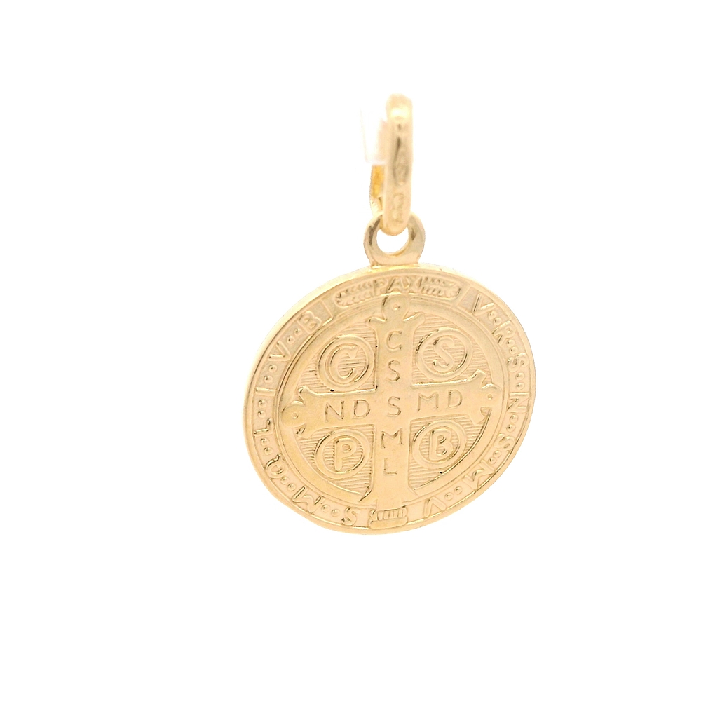 Colgante de Oro Amarillo 18K Medalla Religiosa 