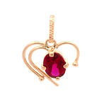 Colgante de Oro Amarillo 18K Corazón Calado, 