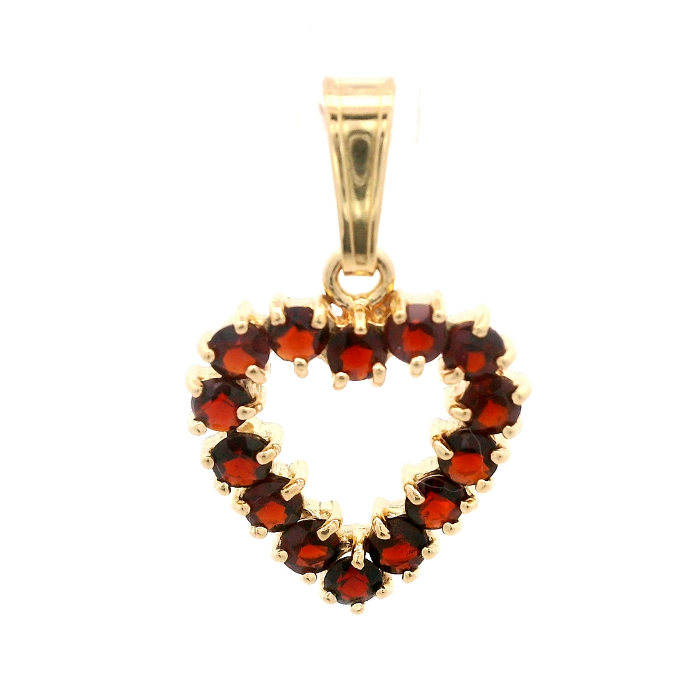 Colgante de Oro Amarillo 18K Corazón Calado, P 