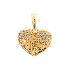 Colgante de Oro Amarillo 18K Corazón Tallado Mcp 