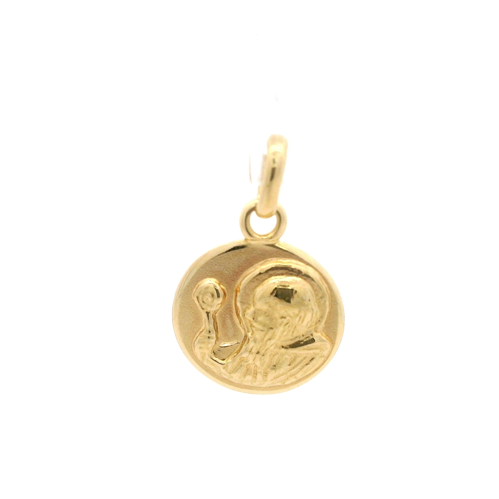 Colgante de Oro Amarillo 18K Medalla Religiosa 