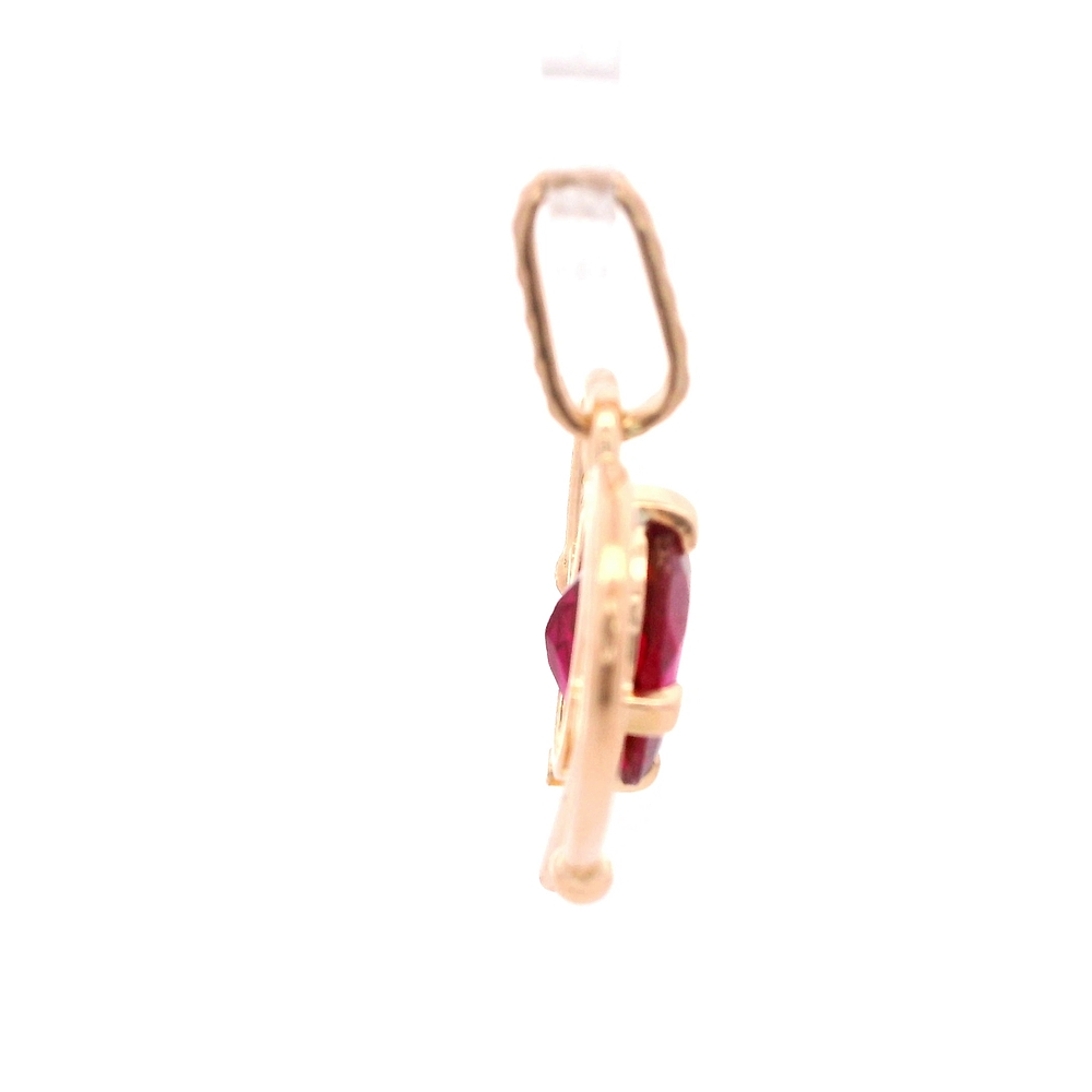 Colgante de Oro Amarillo 18K Corazón Calado, 