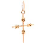 Colgante de Oro Amarillo 18K Cruz Entorchada 