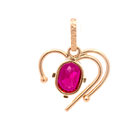 Colgante de Oro Amarillo 18K Corazón Calado, 