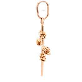 Colgante de Oro Amarillo 18K Cruz Entorchada 