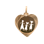 Colgante de Oro Amarillo 18K Corazón Calado Niños 
