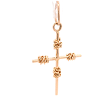 Colgante de Oro Amarillo 18K Cruz Entorchada 