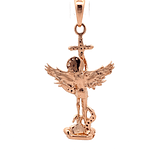 Colgante de Oro Rosado 18K San Miguel Arcangel, 