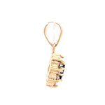 Colgante de Oro Amarillo 18K Lady Di 1 Piedra Azul 