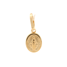 Colgante de Oro Amarillo 18K Medalla Religiosa 