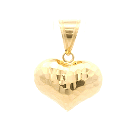 Colgante de Oro Amarillo 18K Corazón Bombe 