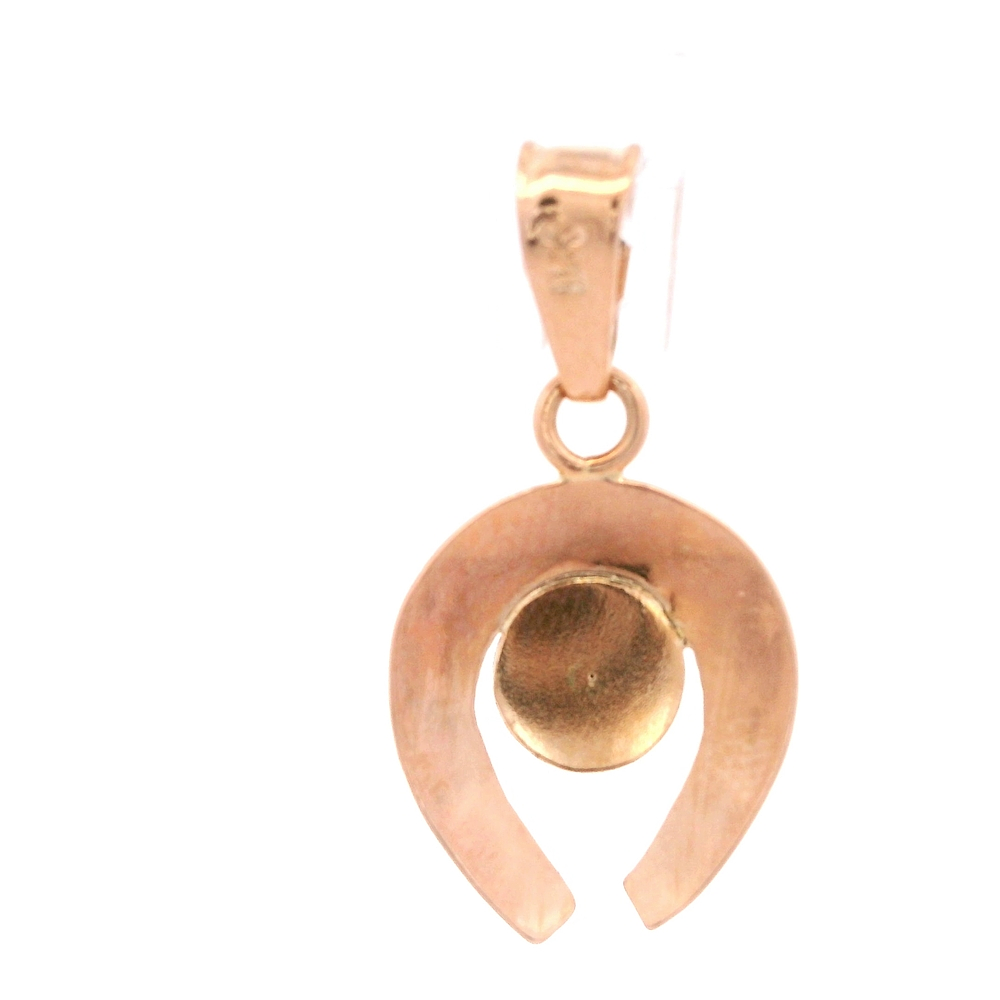 Colgante de Oro Amarillo 18K Herradura Chaton