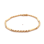 Pulsera de Oro Amarillo 18K Tourbillon 18 cm Tubular