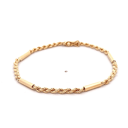 Pulsera de Oro Amarillo 18K Tourbillon 18 cm Tubular