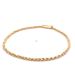 Pulsera de Oro Amarillo 18K Tourbillon 20 cm Tubular