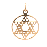 Colgante de Oro Amarillo 18K Estrella David 