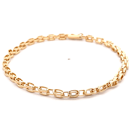 Pulsera de Oro Amarillo 18K Panther 22 cm Tubular