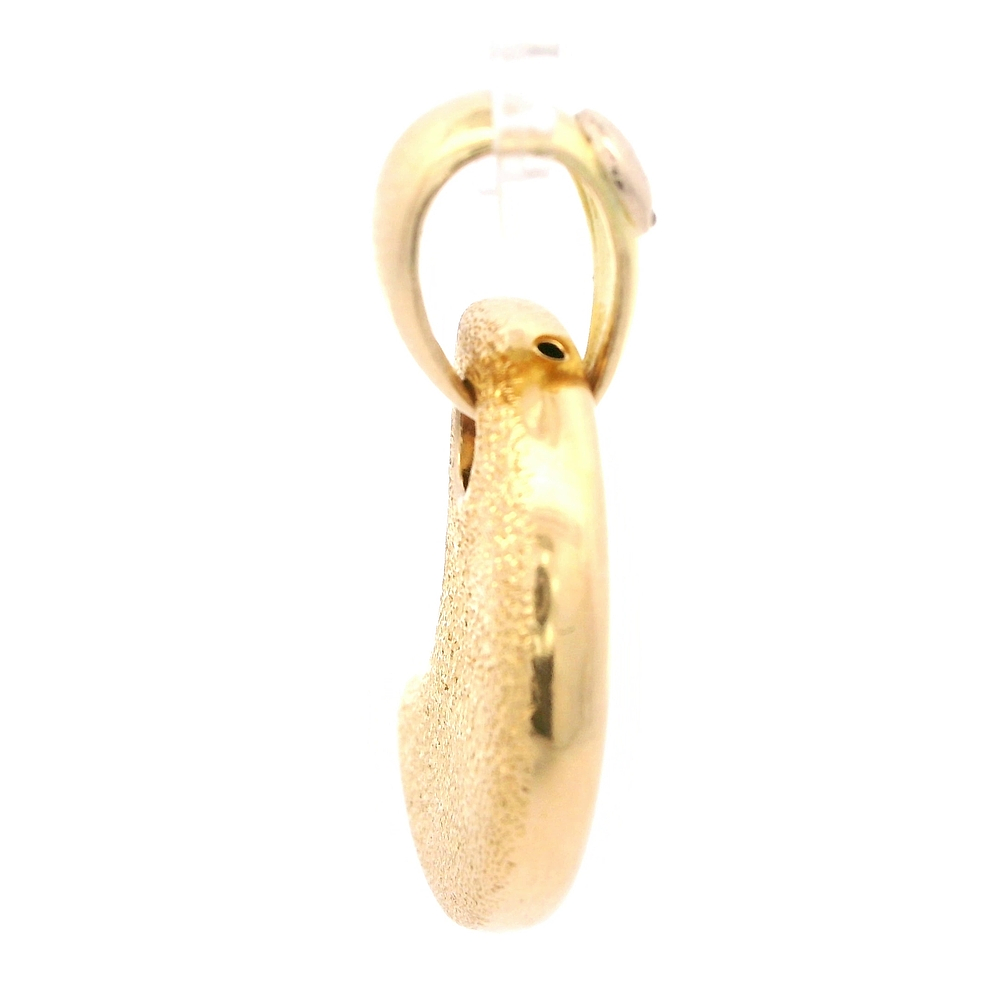 Colgante de Oro Amarillo 18K Luna Bombe, Mateada 