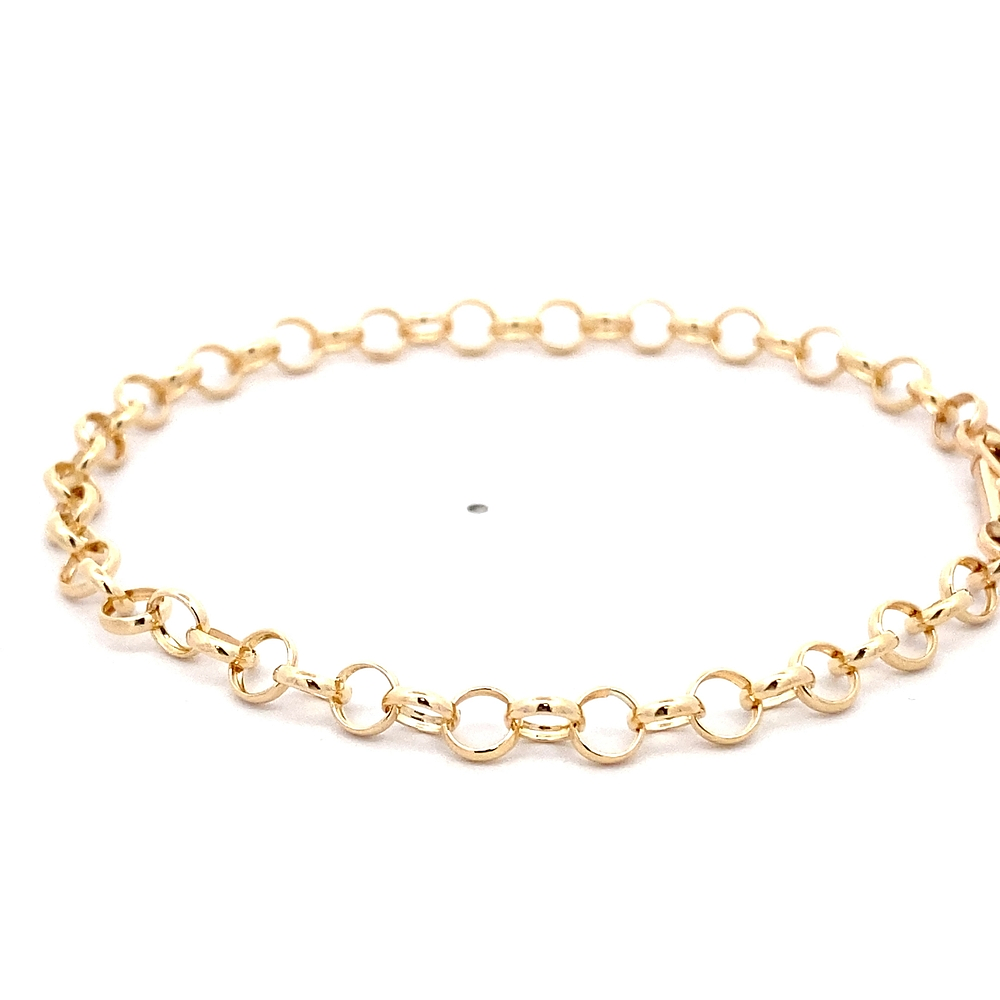 Pulsera de Oro Amarillo 18K Rolo 20 cm Tubular