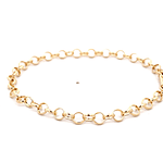 Pulsera de Oro Amarillo 18K Rolo 20 cm Tubular