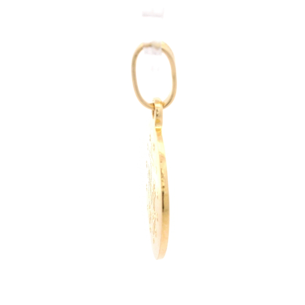 Colgante de Oro Amarillo 18K Medalla Religiosa 