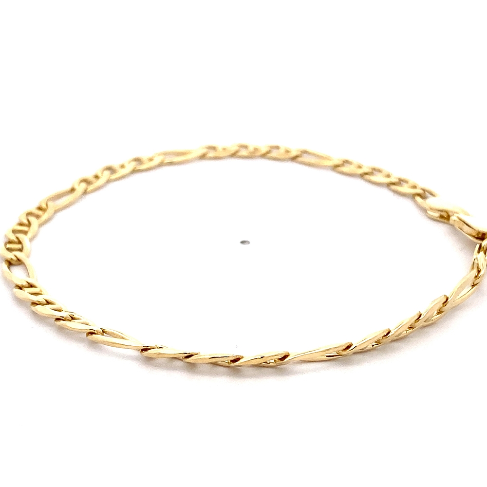 Pulsera de Oro Amarillo 18K Banana 3x1 22 cm Mosquetón