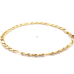 Pulsera de Oro Amarillo 18K Banana 3x1 22 cm Mosquetón
