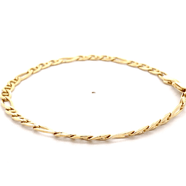 Pulsera de Oro Amarillo 18K Banana 3x1 22 cm Mosquetón