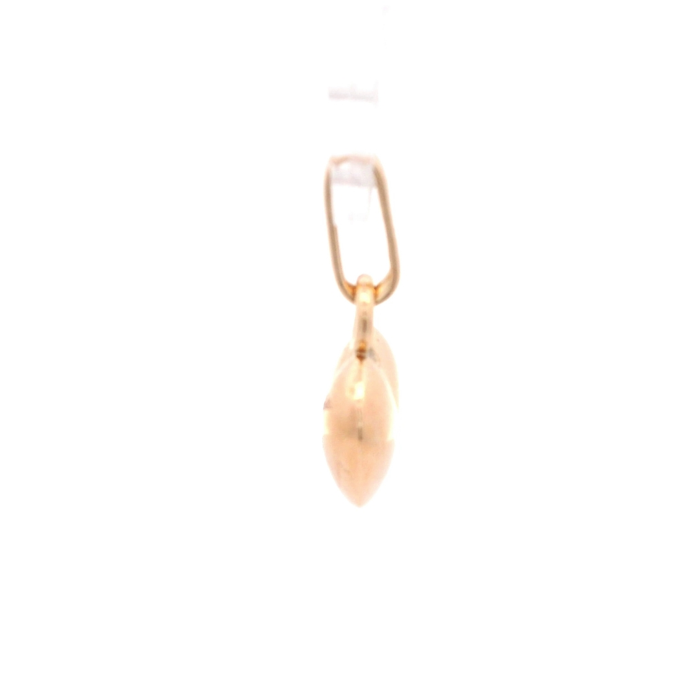 Colgante de Oro Amarillo 18K Corazón Bombe 