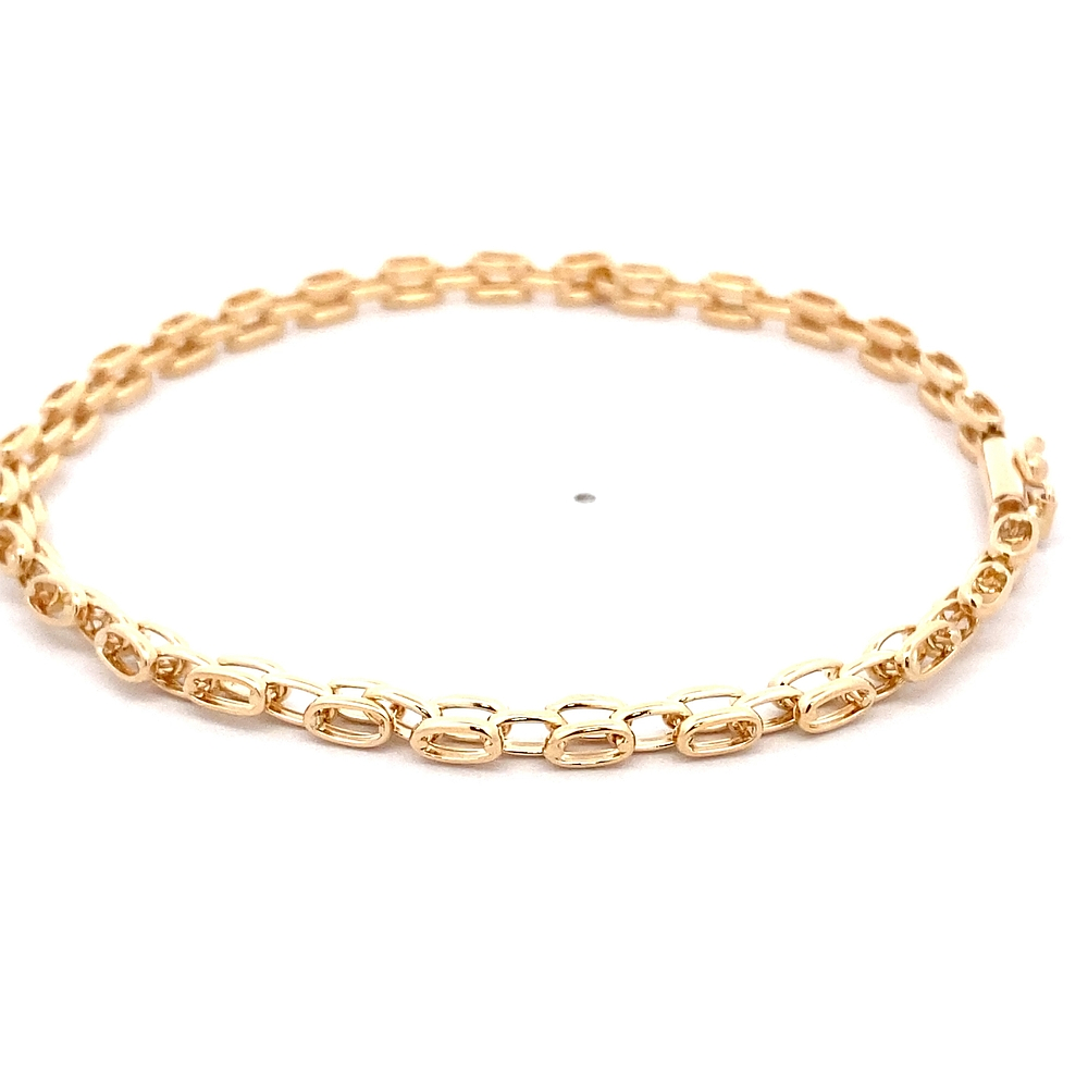 Pulsera de Oro Amarillo 18K Panther 22 cm Tubular