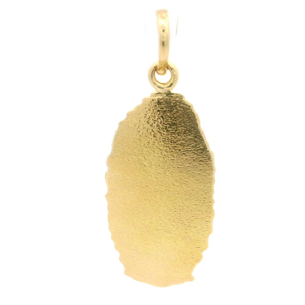 Colgante de Oro Amarillo 18K Medalla Virgen 