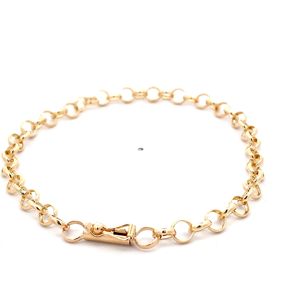Pulsera de Oro Amarillo 18K Rolo 20 cm Tubular