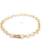 Pulsera de Oro Amarillo 18K Rolo 20 cm Tubular