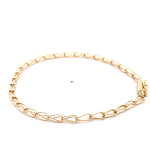 Pulsera de Oro Amarillo 18K Jaula 18 cm Tubular