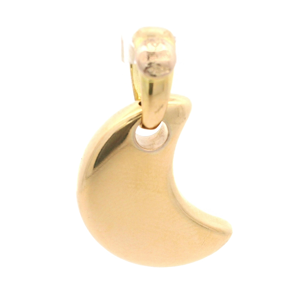 Colgante de Oro Amarillo 18K Luna Bombe, Mateada 