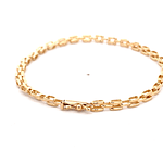 Pulsera de Oro Amarillo 18K Panther 22 cm Tubular