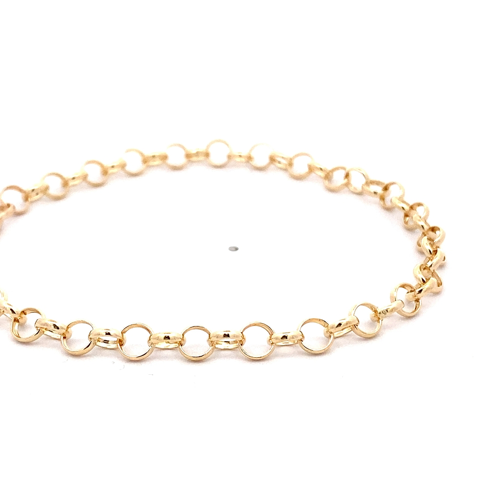 Pulsera de Oro Amarillo 18K Rolo 20 cm Tubular