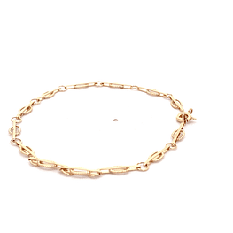 Pulsera de Oro Amarillo 18K Veronica 18 cm Resorte