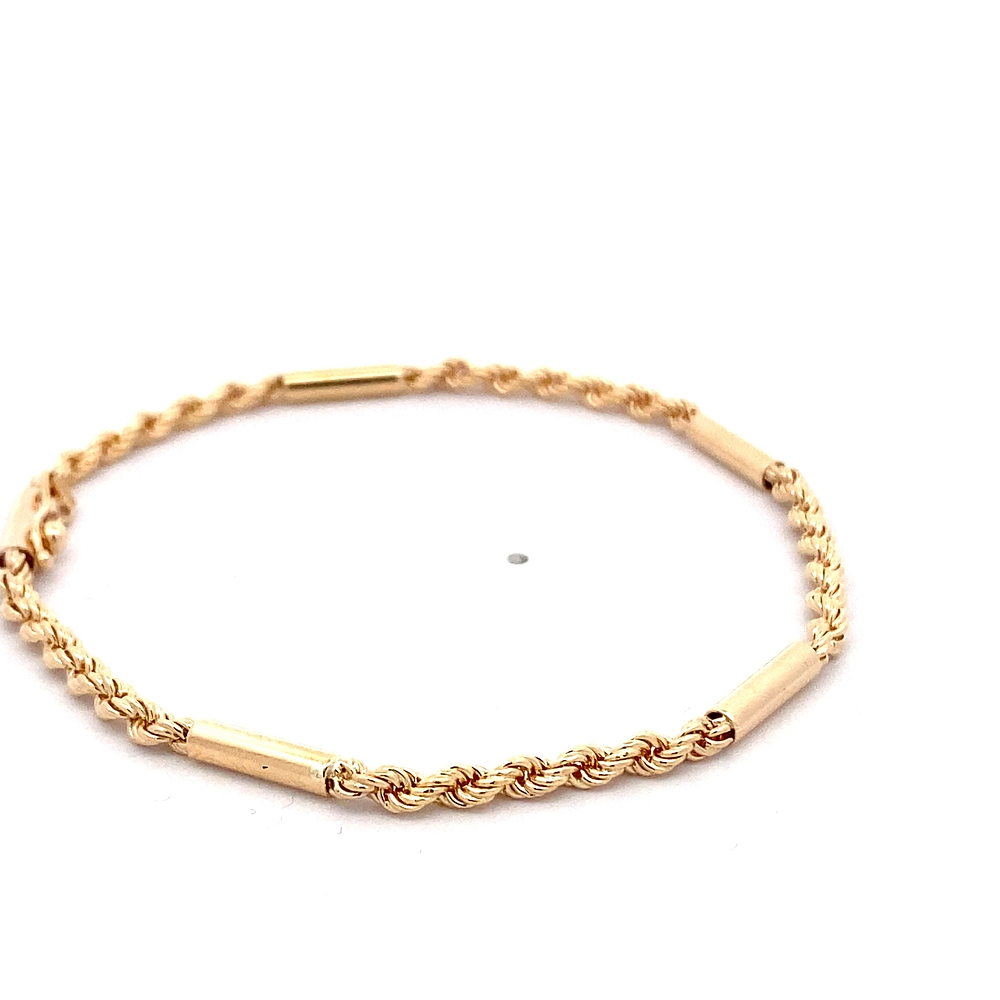 Pulsera de Oro Amarillo 18K Tourbillon 18 cm Tubular