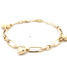 Pulsera de Oro Amarillo 18K Pulsera 18 Pulsera 20 cm Barroco