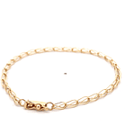 Pulsera de Oro Amarillo 18K Jaula 18 cm Tubular