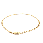 Pulsera de Oro Amarillo 18K Groumet 20 cm Mosquetón