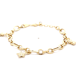 Pulsera de Oro Amarillo 18K Labrada Ovalada 20 cm Barroco